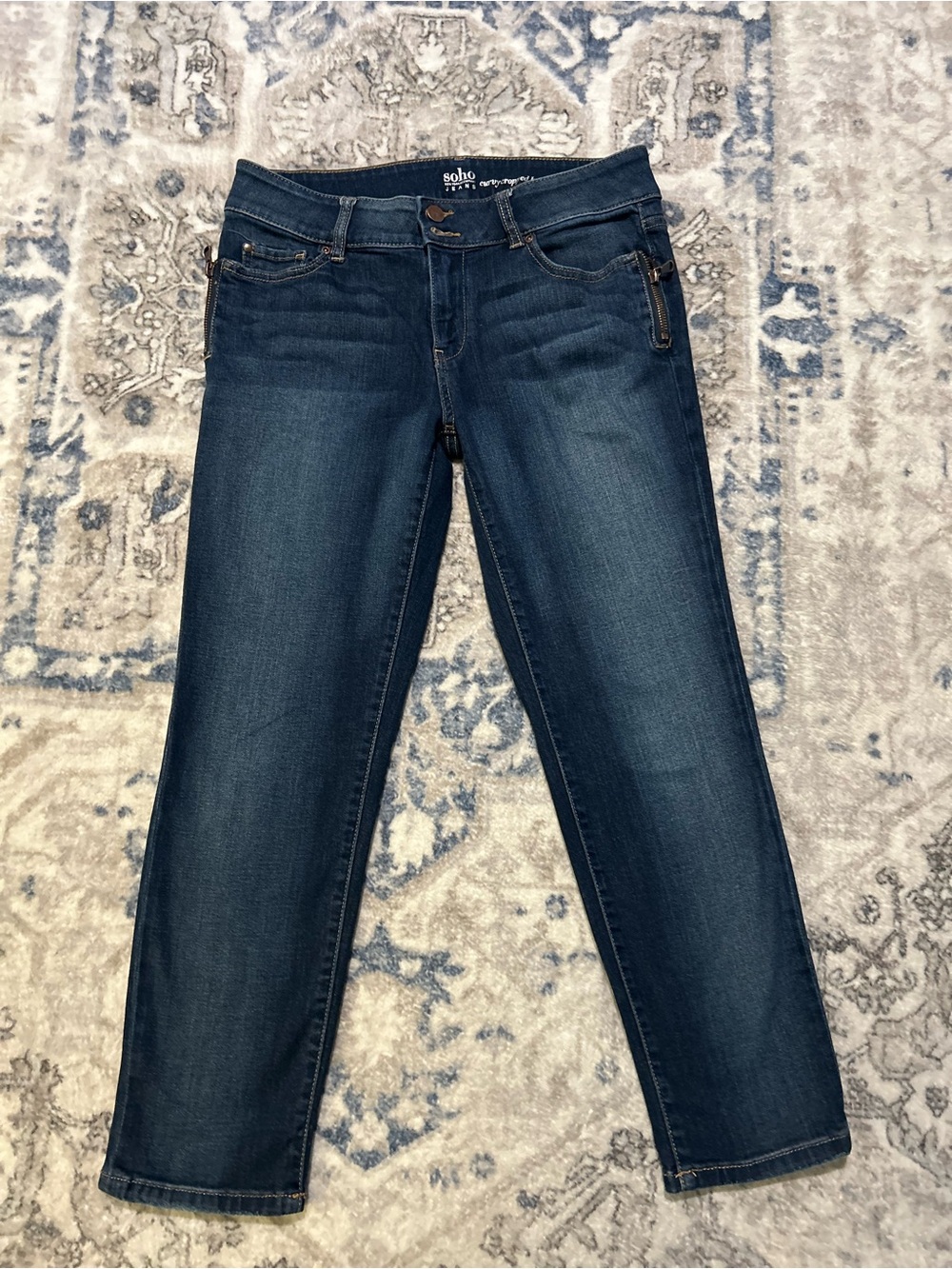 SOHO Women’s Curvy Cropped Boyfriend Jeans